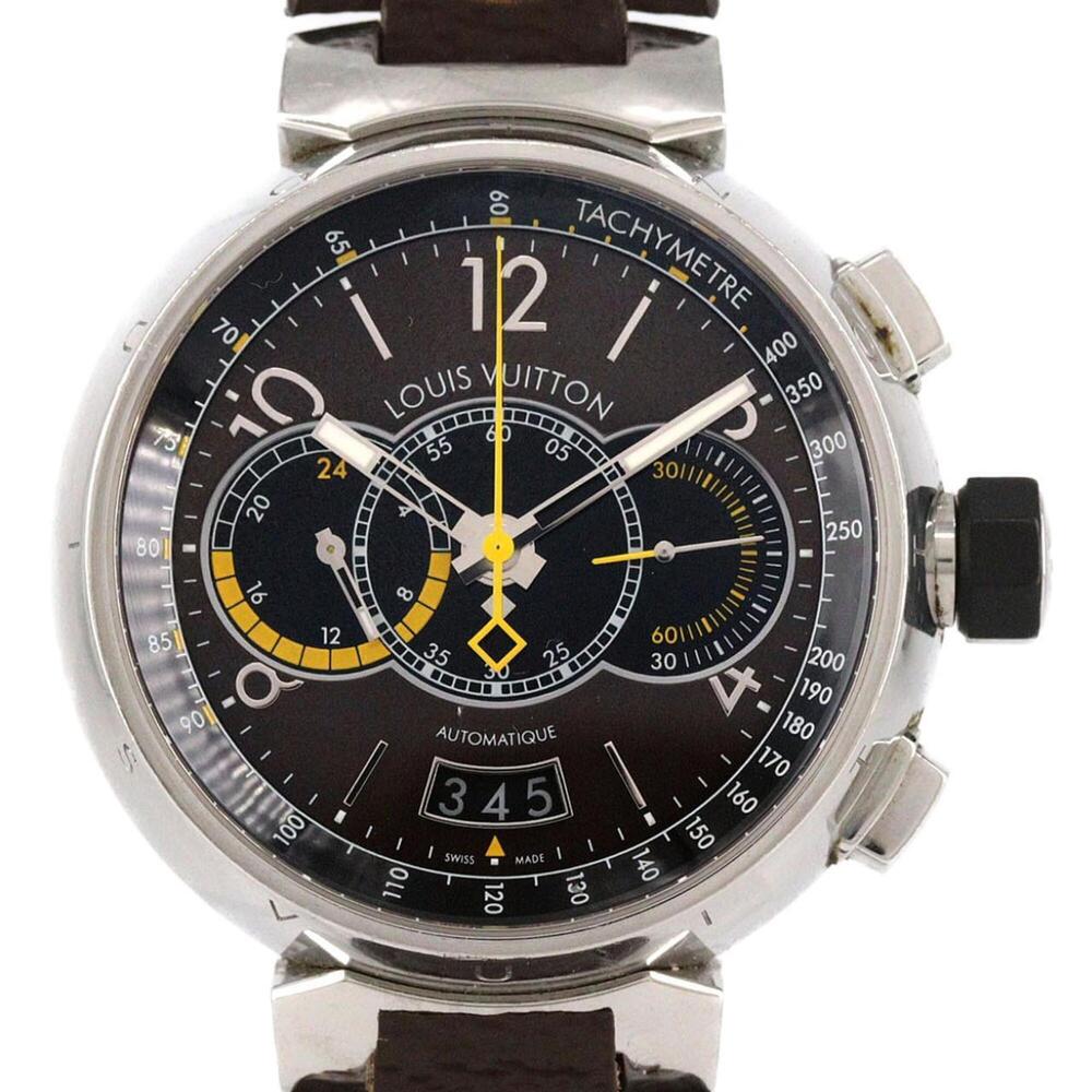Louis Vuitton Tambour Chrono Voyage Q102L SS Automatic Watch